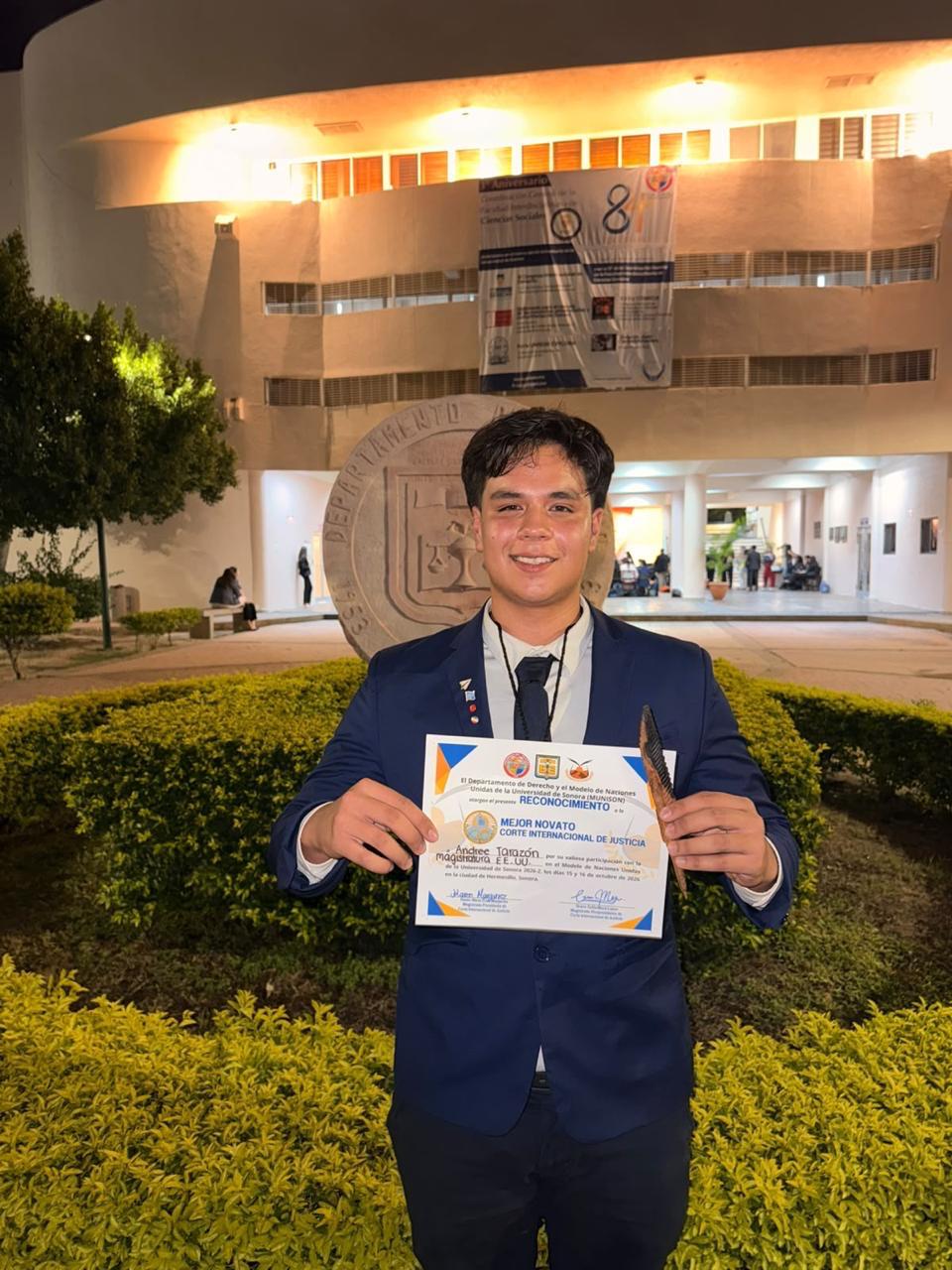 Jóvenes preparados: estudiante de Cobach Sonora destaca en Modelo de Naciones Unidas de la Unison